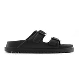 Pull & Bear RUBBERISED SANDALS WITH BUCKLES WOMEN - BLK - 38-39 / Black