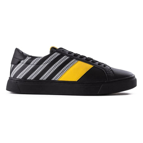Pull & Bear Stripes Lace-up Trainers - BLK - Shoes