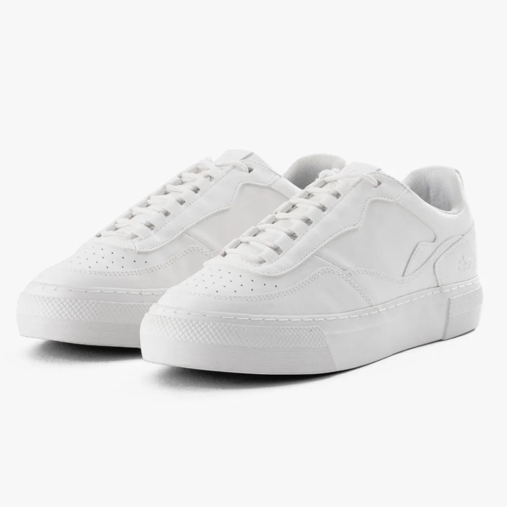 Pull & Bear Trainers With Topstitching - WHT - Shoes