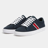 Pull & Bear W Knit Stripe Lace-up Trainers - NVY - 46 / Navy