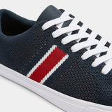 Pull & Bear W Knit Stripe Lace-up Trainers - NVY - 46 / Navy