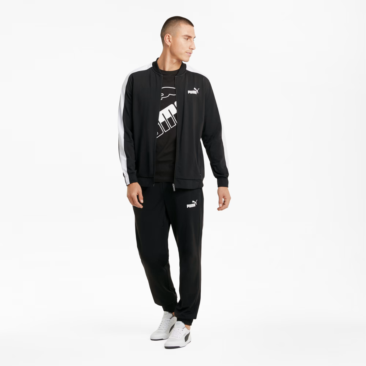 Puma Baseball Tricot Tracksuit 585843-01 - BLKWHT