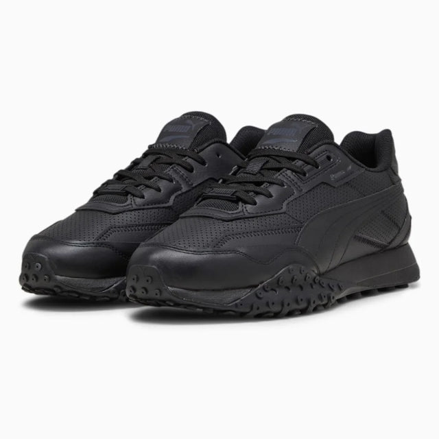 PUMA Blktop Rider Leather Sneakers Men - BLKBLK - Black/ Black / 40