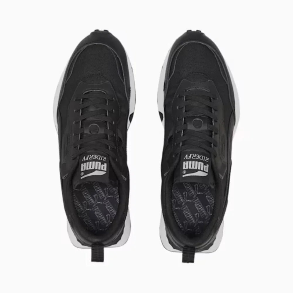 PUMA Rider FV Leather Unisex Sneakers 387172-01-BLK