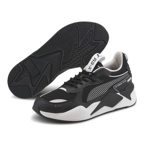 PUMA RS-X Black and White Unisex Sneakers 390039-02- BLKWHT - Black/ White / 40