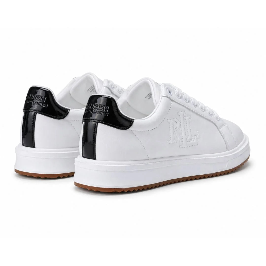 Ralph Lauren AINSLEY Leather Sneakers Women - WHT