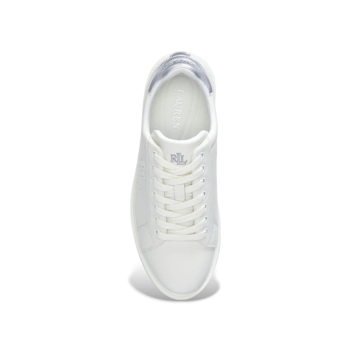 Ralph Lauren AINSLEY Leather Sneakers Women - WHT