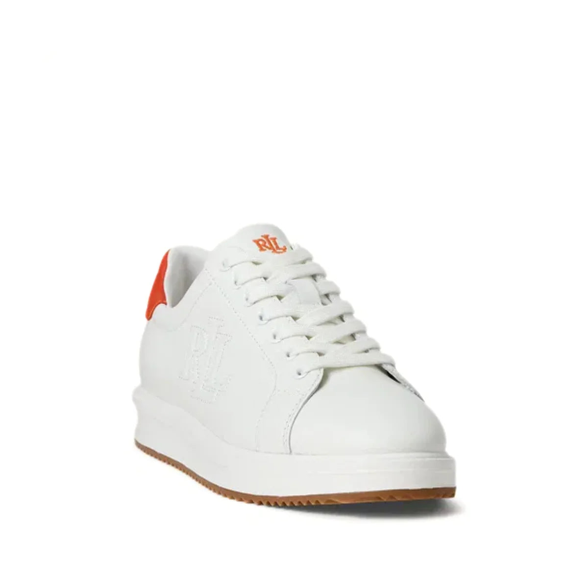 Ralph Lauren Ainsley Leather Sneakers Women - WHT