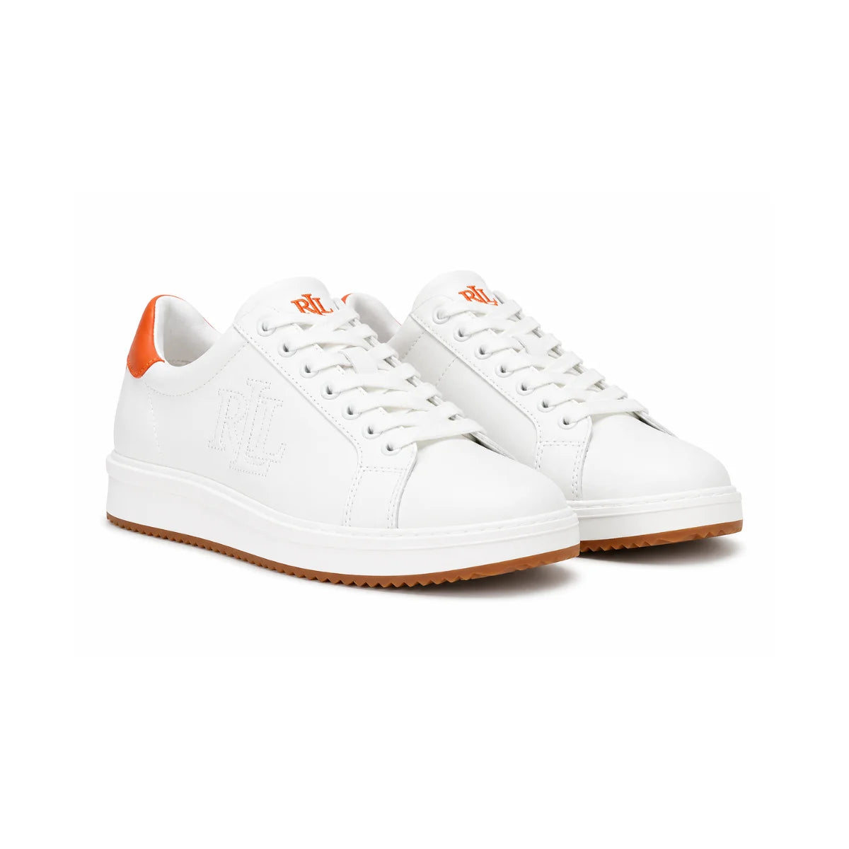 Ralph Lauren Ainsley Leather Sneakers Women - WHT - White / 35.5