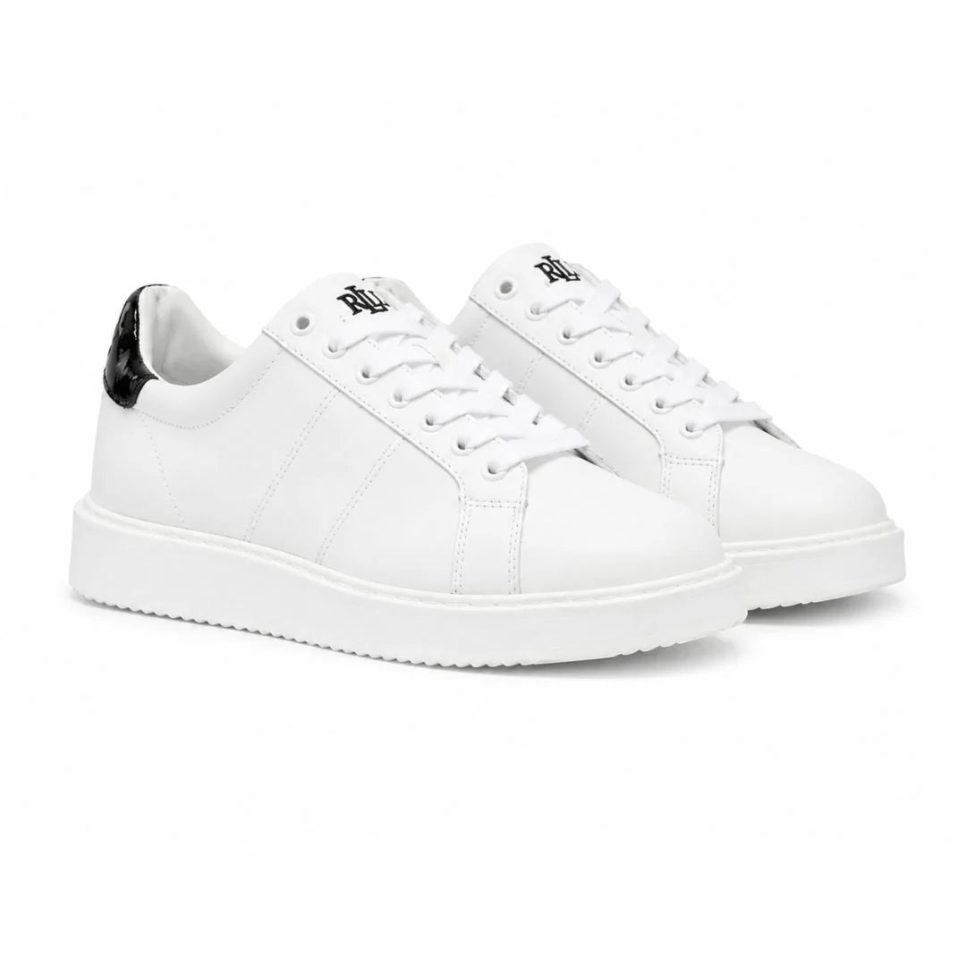 Ralph Lauren Angeline 4 Lr Leather Sneakers Women - WHTBLK - White / 35.5