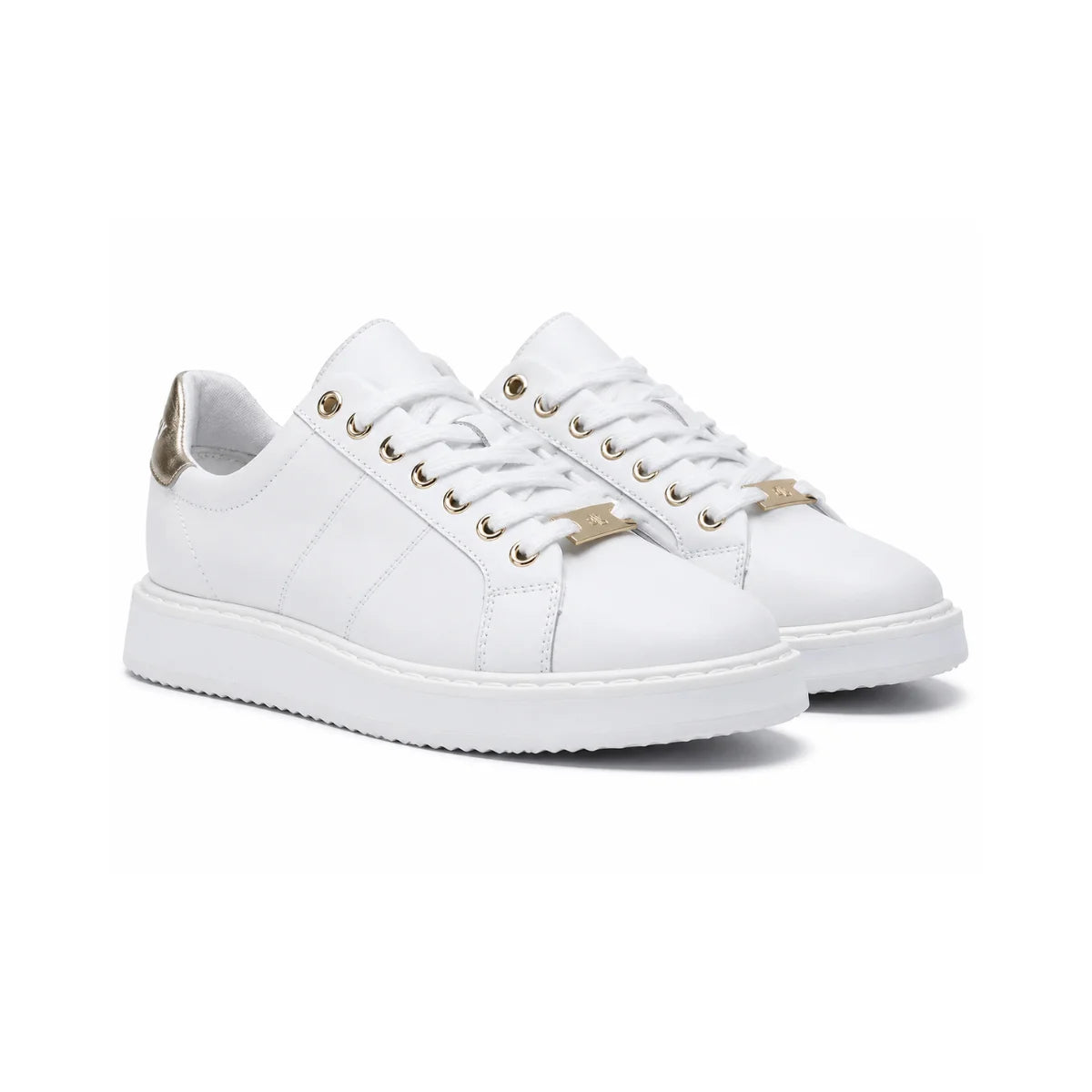 Ralph Lauren Angeline II K Leather Sneakers Women - WHT - White / 35.5