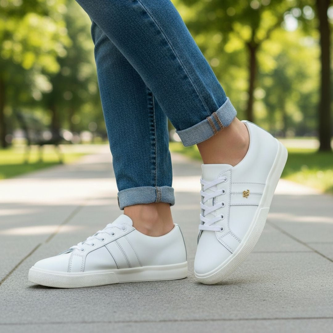 Ralph Lauren Janson II Action leather Women - WHT