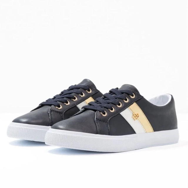 Ralph Lauren Janson II Leather Navy Women - Navy/Silver/Gold / 35.5