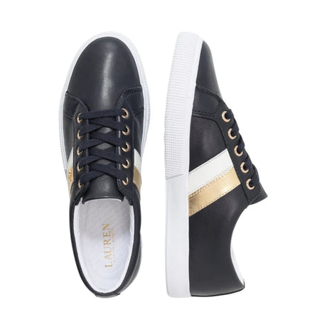 Ralph Lauren Janson II Leather Navy Women - Shoes