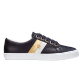 Ralph Lauren Janson II Leather Navy Women - Navy/Silver/Gold / 36 - Shoes