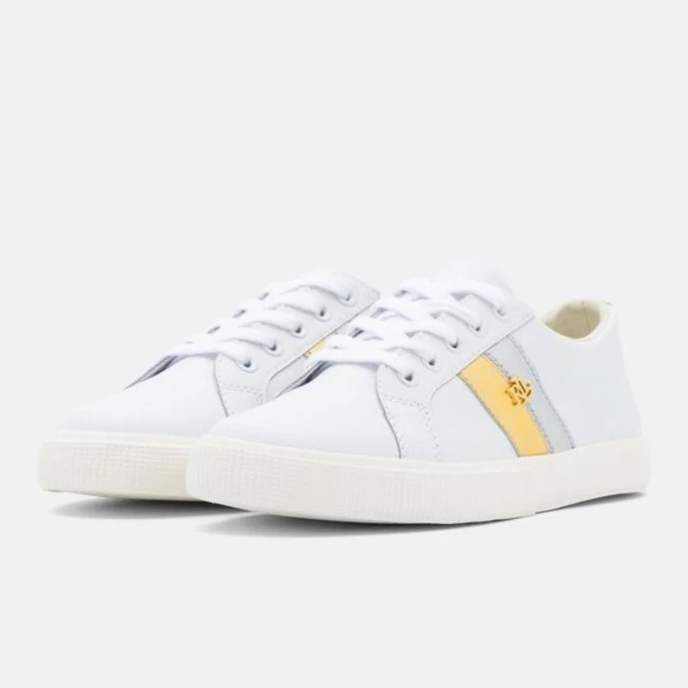 Ralph Lauren Janson II Leather White Women - Shoes