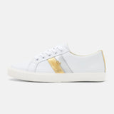 Ralph Lauren Janson II Leather White Women - White/Silver/Gold / 35.5 - Shoes