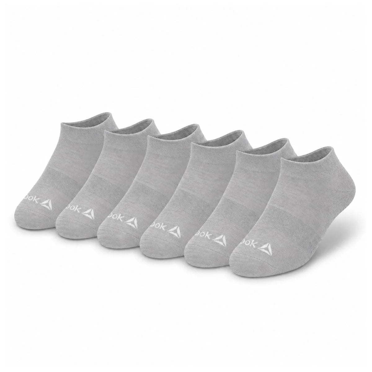 Reebok 6 Pack Low Cut Men Socks - GRY - Gray / OS / 6