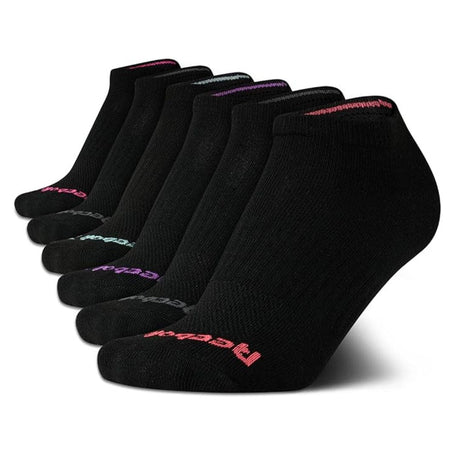 Reebok Athletic Performance Low Cut Socks Womens 10 Pack - BLKPNK - OS / Black/ Pink / 10