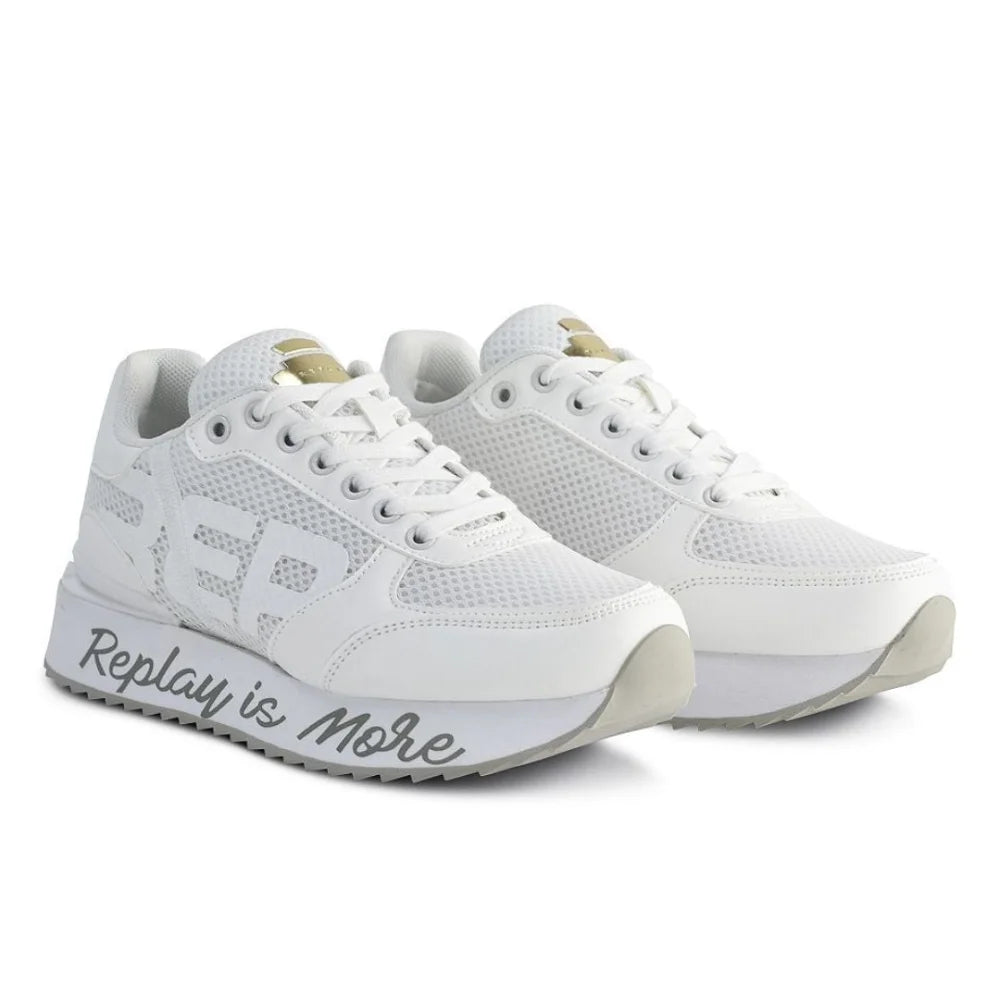 REPLAY Penny Mesh Women Sneakers RS630090T-WHTWHT - White / 40