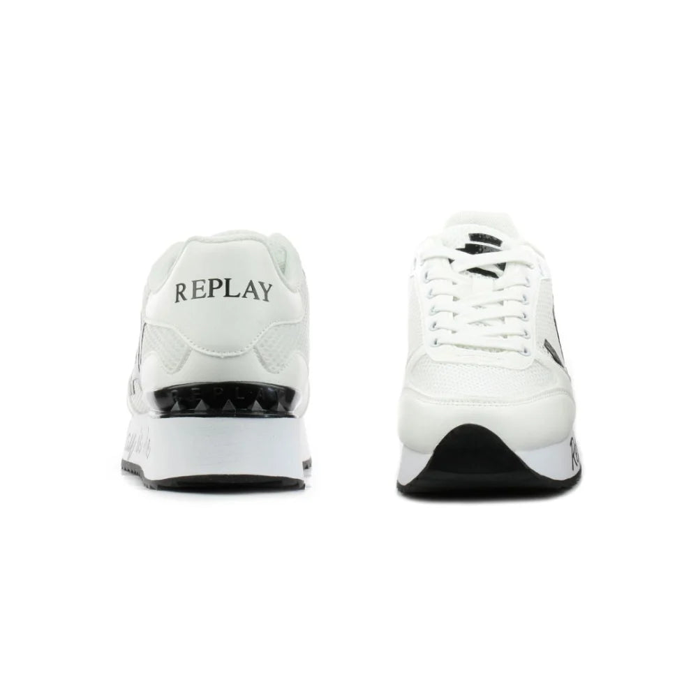 REPLAY Penny Mesh Women Sneakers RS630097T-WHTBLK - White / 37