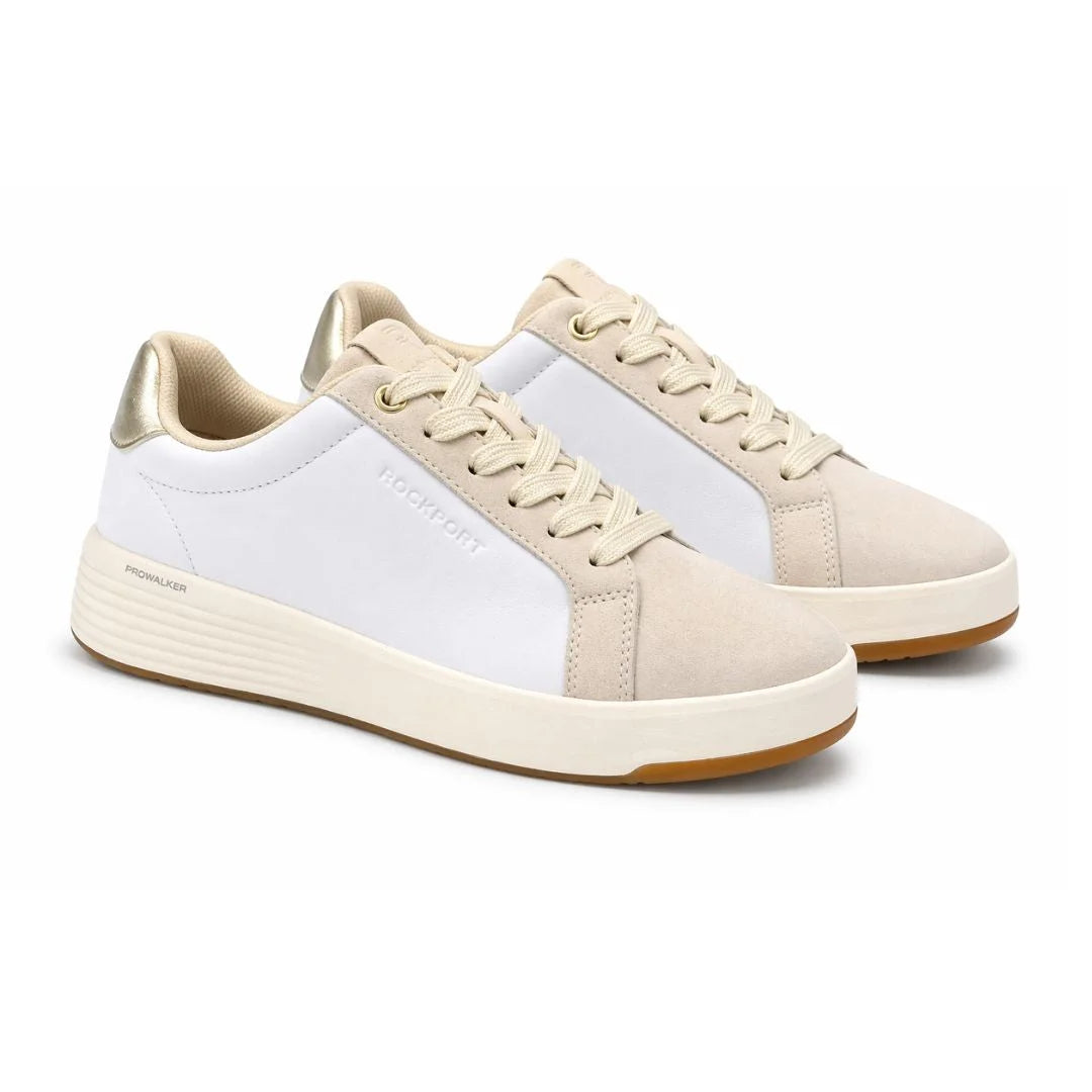 Rockport Elara ProWalker Lace-up Casual Sneakers Women - WHTGLD