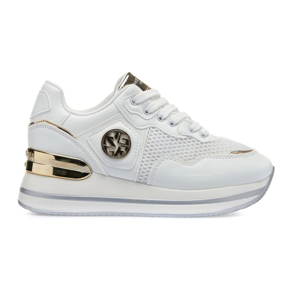 ROMEO GIGLI MILAN Platform Logo Sneakers Women AB2786456-WHTGLD - White / 36