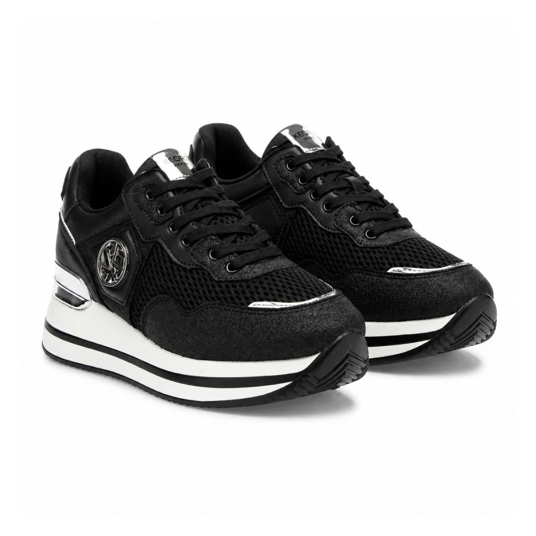 ROMEO GIGLI MILAN Platform Logo Sneakers Women AB2786613-BLKSLV