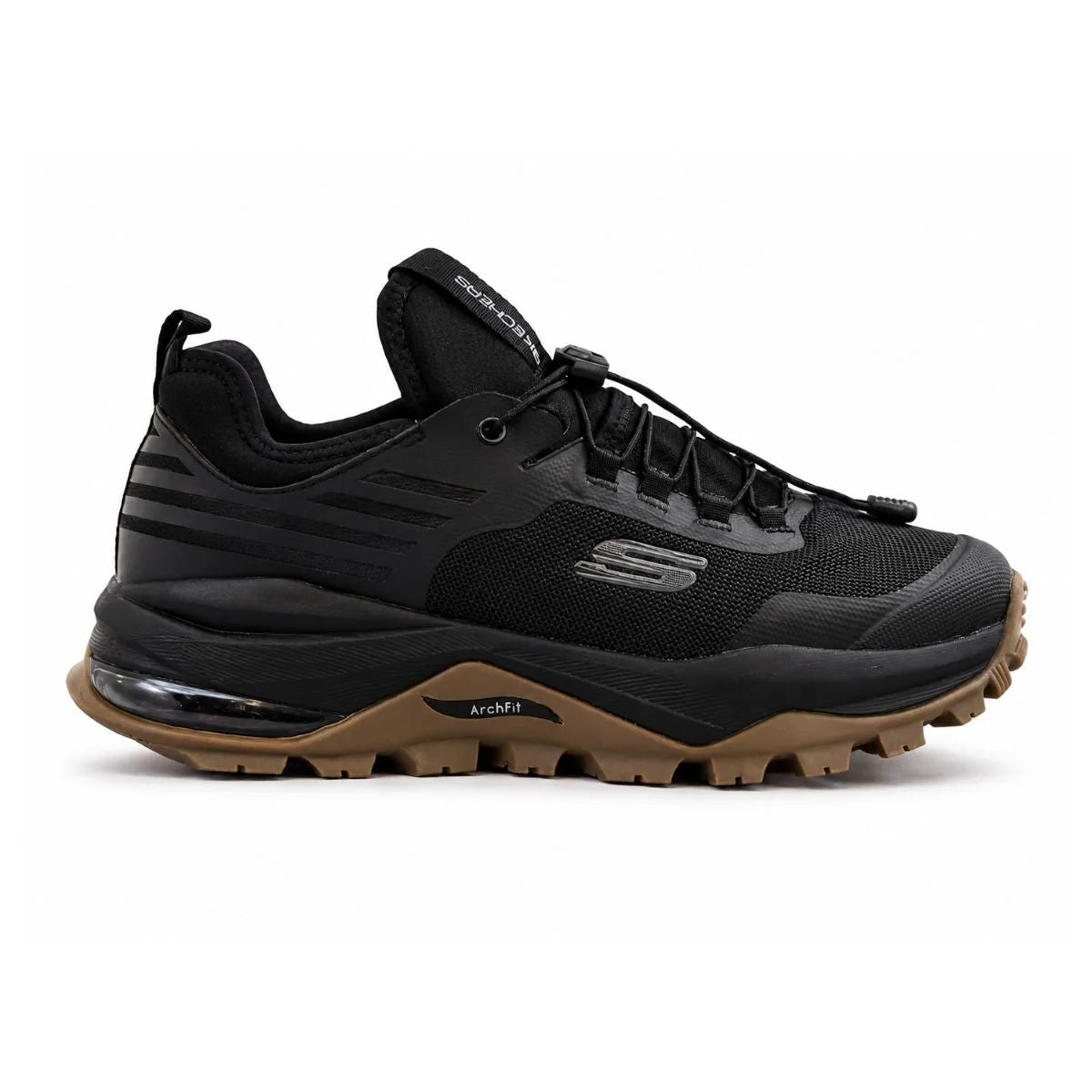 SKECHERS Max Protect Hiking Casual Sneaker - BLKBRN