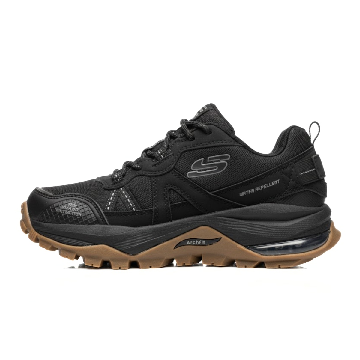 SKECHERS Max Protect Hiking Waterproof Casual Sneaker - BLKBRN