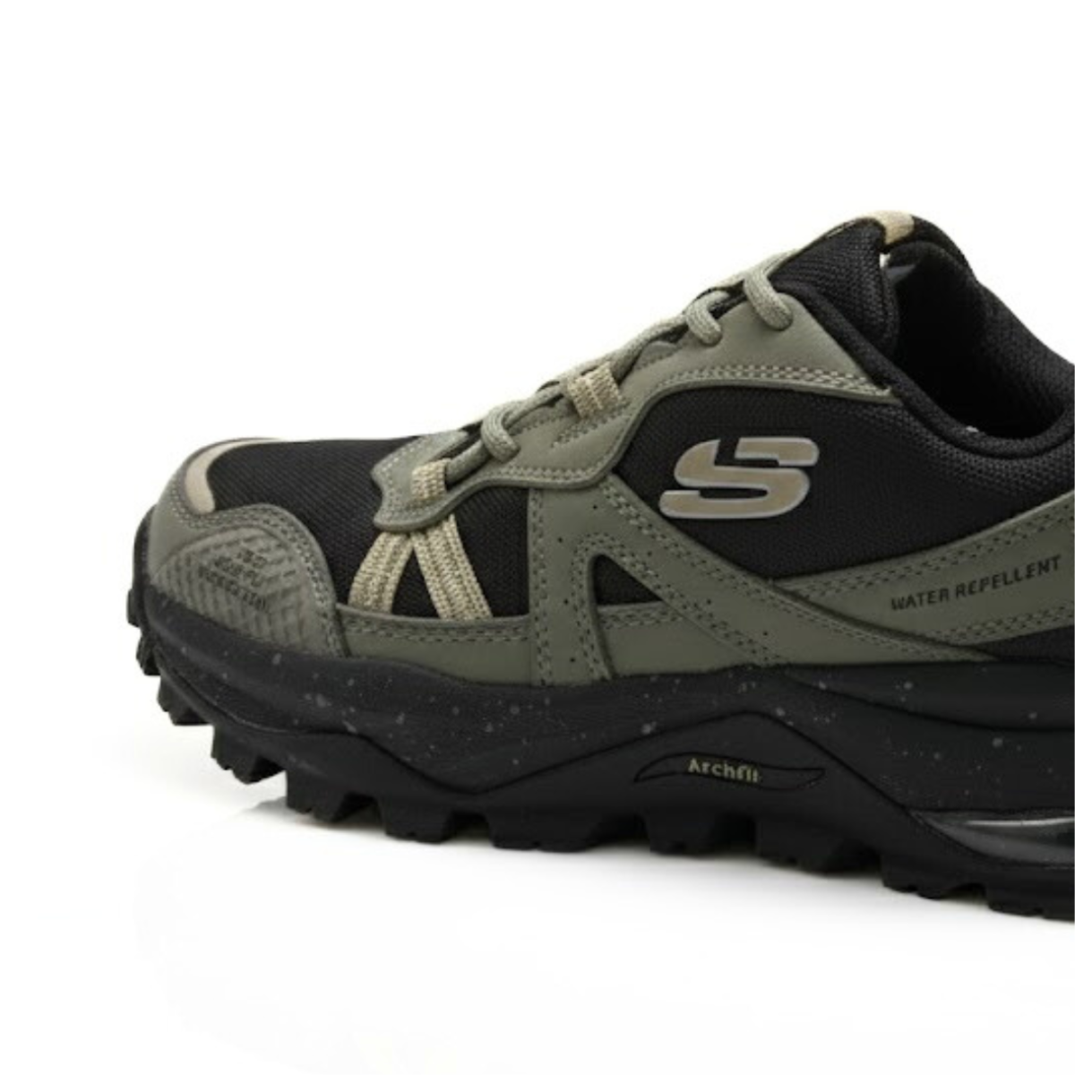 SKECHERS Max Protect Hiking Waterproof Casual Sneaker - BLKOLV