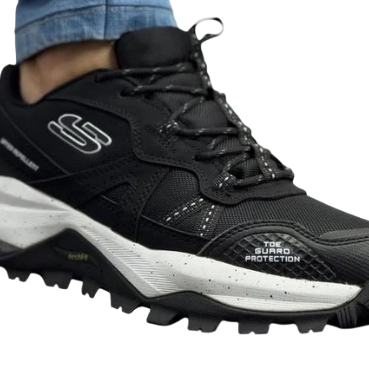 SKECHERS Max Protect Hiking Waterproof Casual Sneaker - BLKWHT