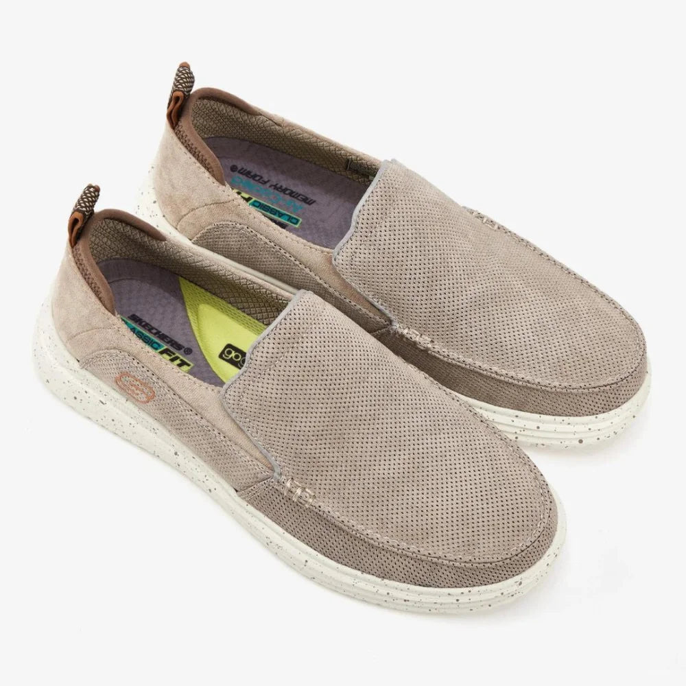 SKECHERS Proven Renco Canvas Slip-on Men 204568-BEG - Shoes