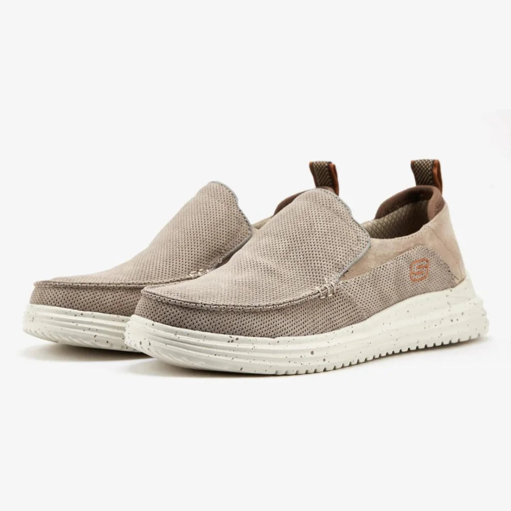 SKECHERS Proven Renco Canvas Slip-on Men 204568-BEG - Shoes