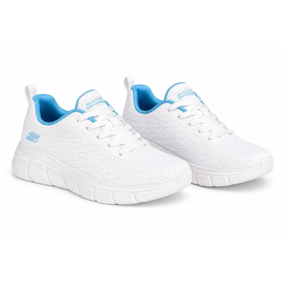 SKECHERS Waterproof Casual Sneaker Women Code103128-WHTBLU - White-Blue / 35