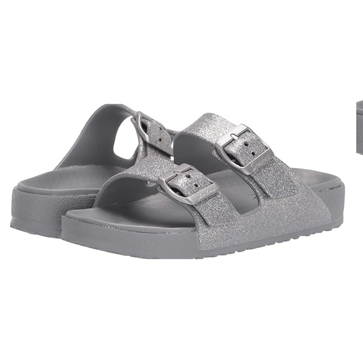 Skechers Women’s Luxe fomam Shimmering Sandals -GRY