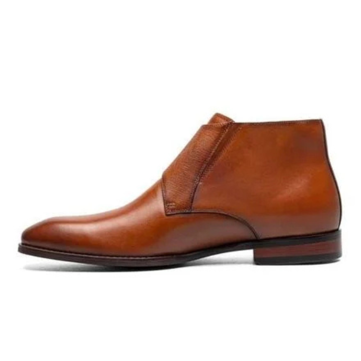 Stacy Adams Kaius Plain Toe Double Monk Strap Boot - TAN