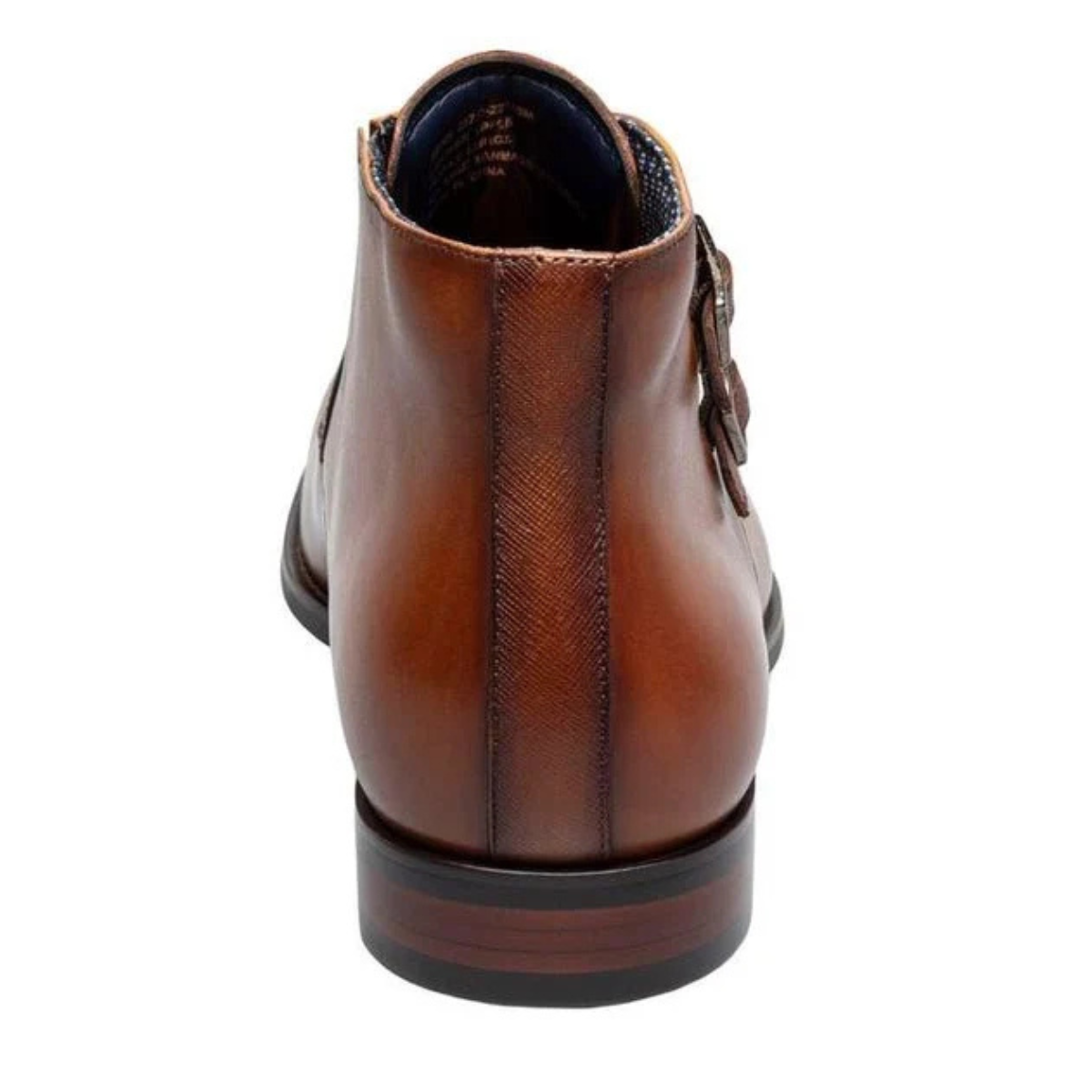 Stacy Adams Kaius Plain Toe Double Monk Strap Boot - TAN