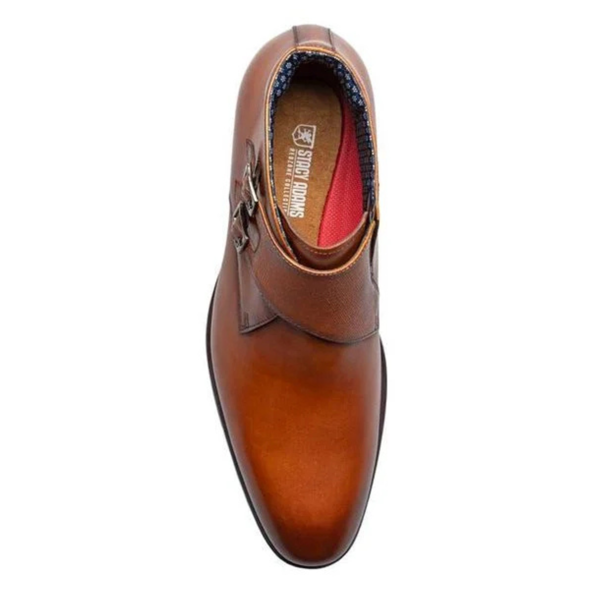 Stacy Adams Kaius Plain Toe Double Monk Strap Boot - TAN