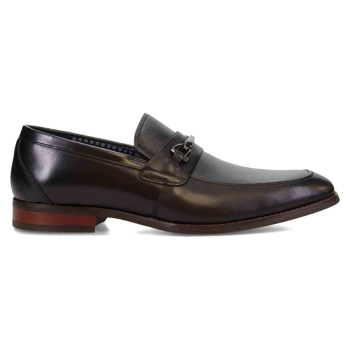 Stacy Adams Moc Toe Bit Slip On Oxford Men - BLK - Black / 41