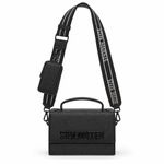 Steve Madden Logo Top Handle Satchel Bag Women - BLK