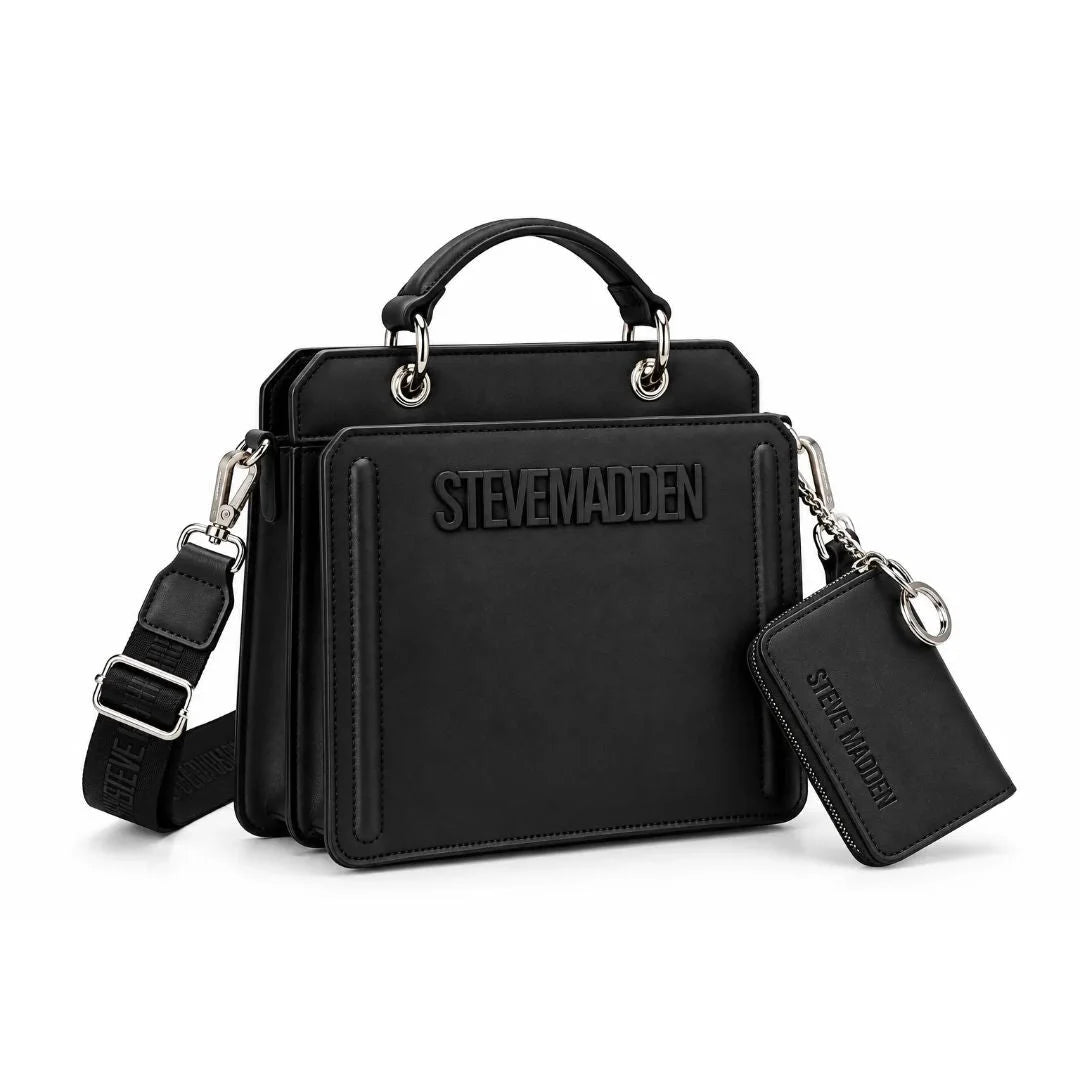 Steve Madden Bevelyn Convertible Crossbody Bag Women - BLK - Black
