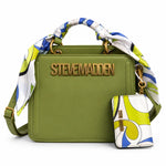 Steve Madden Bevelyn Scarf Satchel Bag Women - DOLV - Dusky Olive
