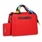Steve Madden Bevlynn Pride Satchel Bag Women - RED - Red