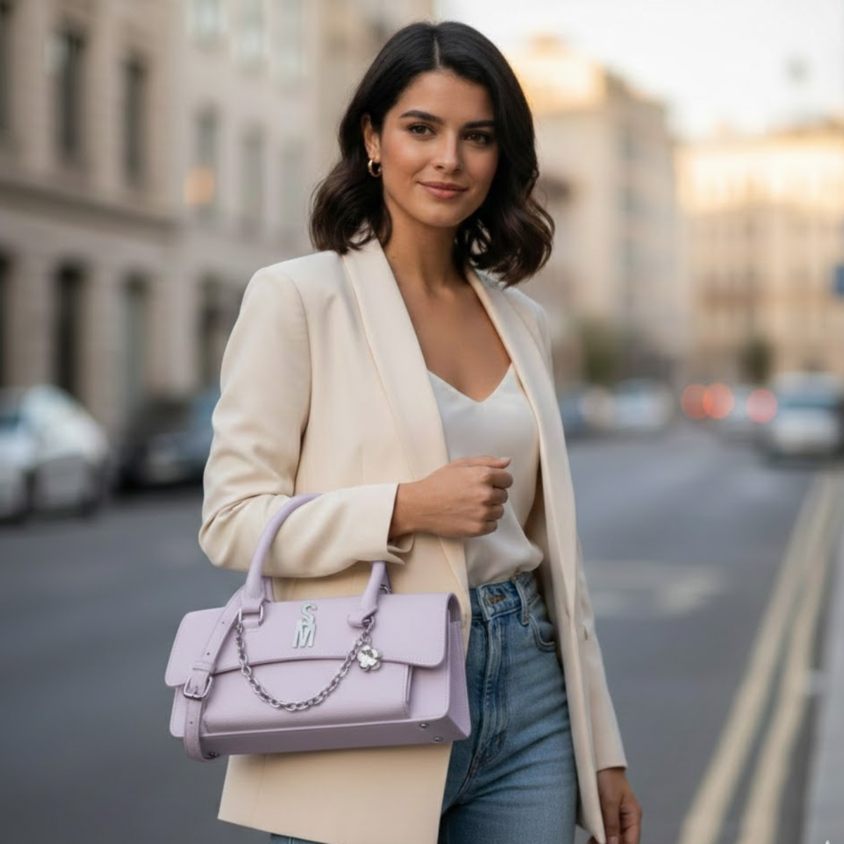 Steve Madden BYOKO Top Handle With Chain Shoulder Bag Women - LAV - Lavender