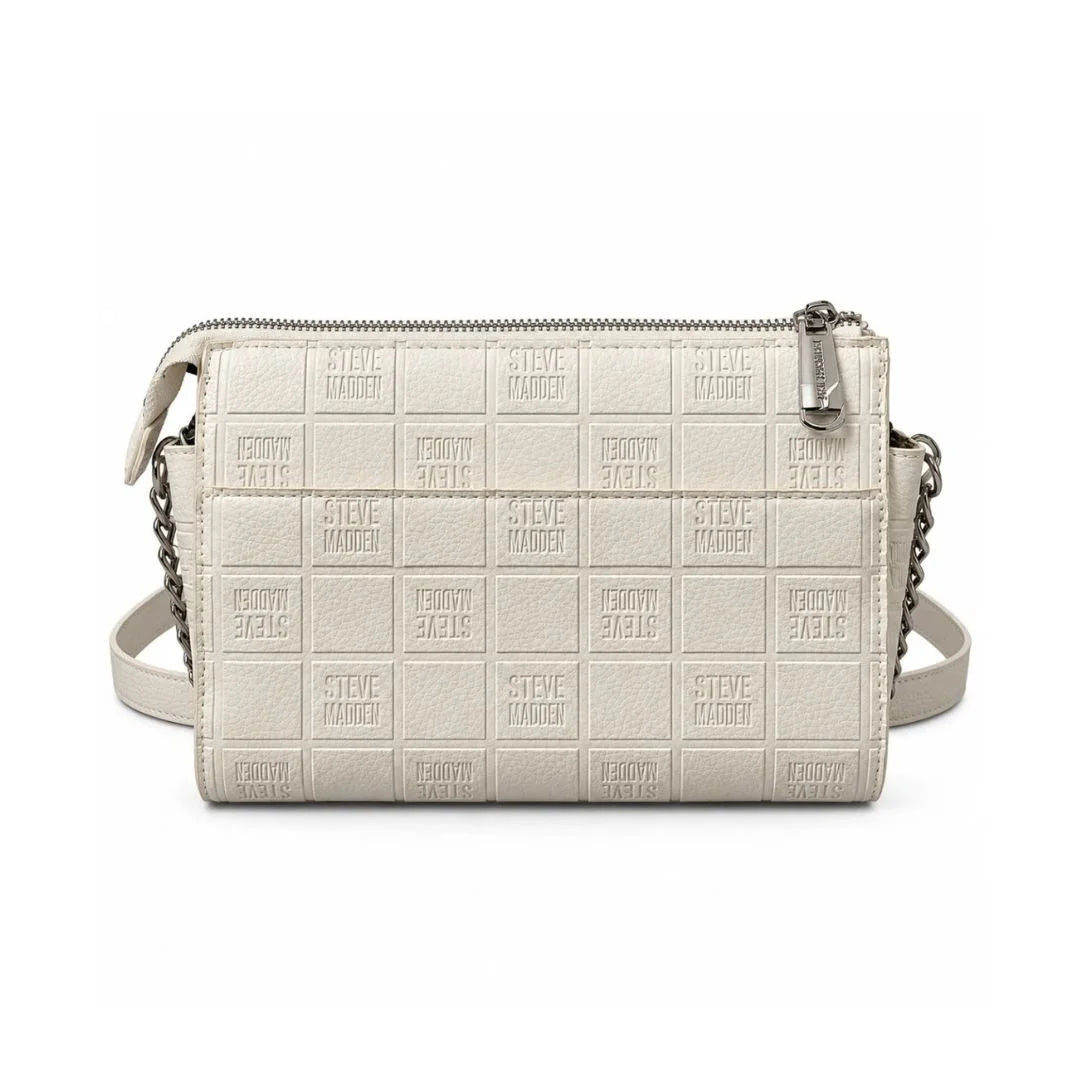 Steve Madden Embossed Logo Crossbody Bag Women - WHT - White