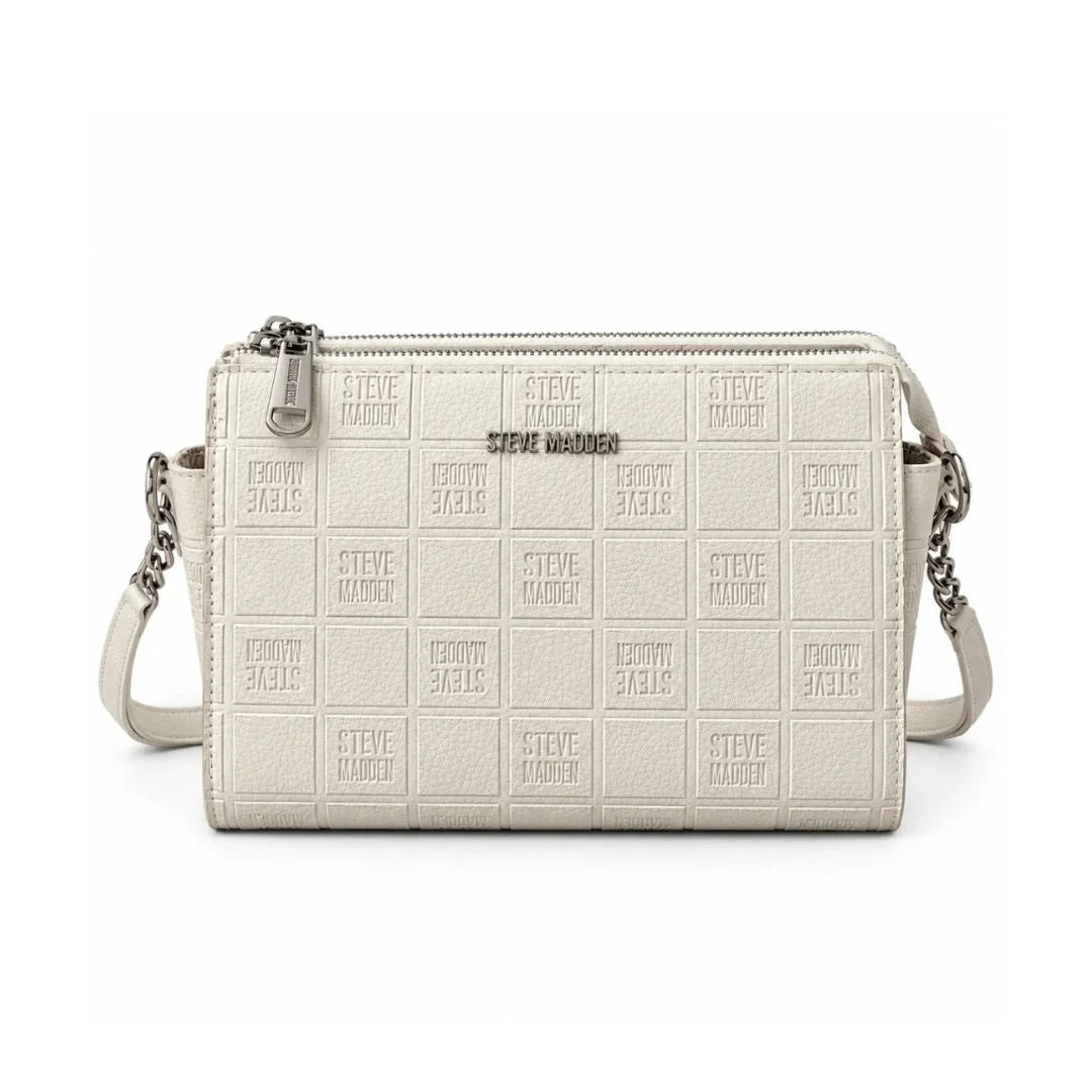 Steve Madden Embossed Logo Crossbody Bag Women - WHT - White