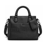 Steve Madden Logo Satchel Bag Women - BLK - Black