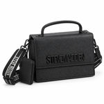 Steve Madden Logo Top Handle Satchel Bag Women - BLK - Black