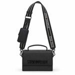 Steve Madden Logo Top Handle Satchel Bag Women - BLK - Black